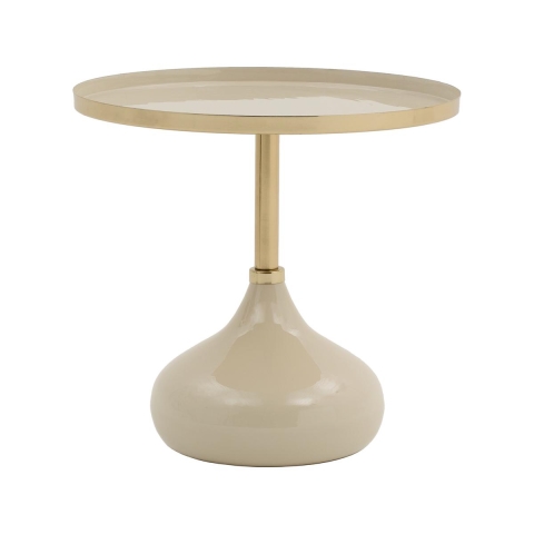 Beige ronde design salontafel Vaskh Aanbieding