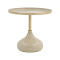 Beige ronde design salontafel Vaskh Aanbieding