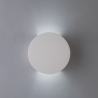 Moderne ronde wandlamp in overschilderbaar wit gips Leiron Aanbod