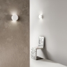 Moderne ronde wandlamp in overschilderbaar wit gips Leiron Verkoop