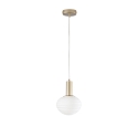 Moderne gouden hanglamp met witte bollicht Ripple Verkoop
