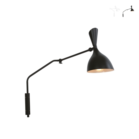 Metalen wandlamp met verstelbare kap in industriële stijl Morgan Aanbieding
