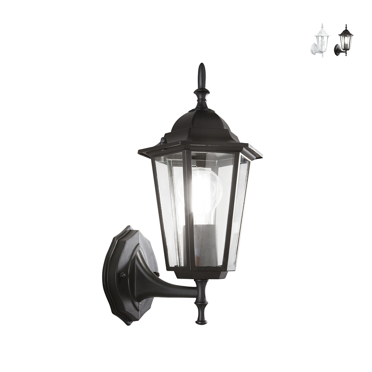 Buitenlamp lantaarn van aluminium met glazen diffuser Milano Aanbieding