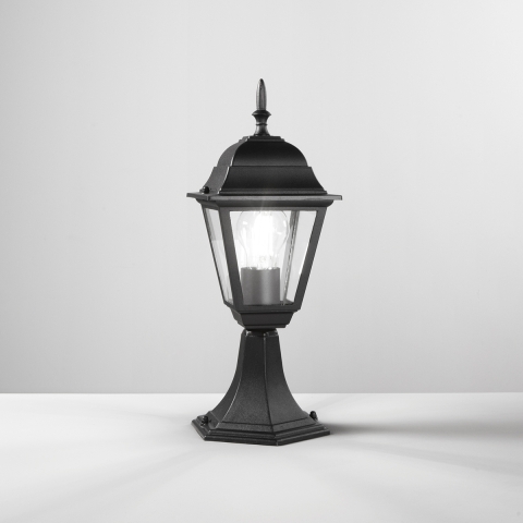 Zwarte tuinbuitenlamp met glazen diffuser Roma Aanbieding