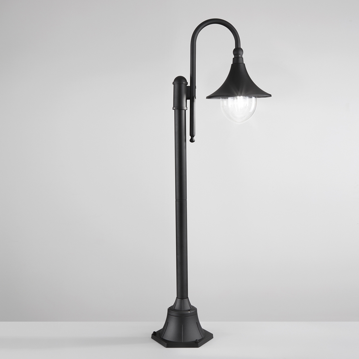 Paletto tuinlamp voor buiten zwart aluminium h130 cm Pavia Aanbieding