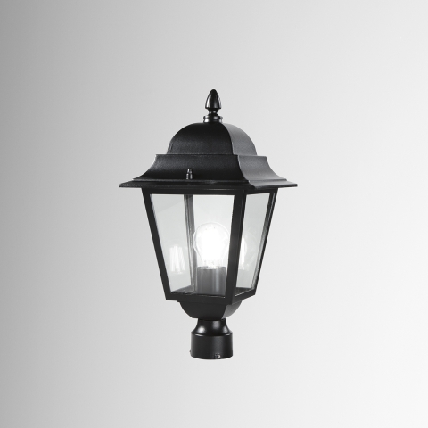 Klassieke tuinlantaarnkop in aluminium en glas Roma Aanbieding