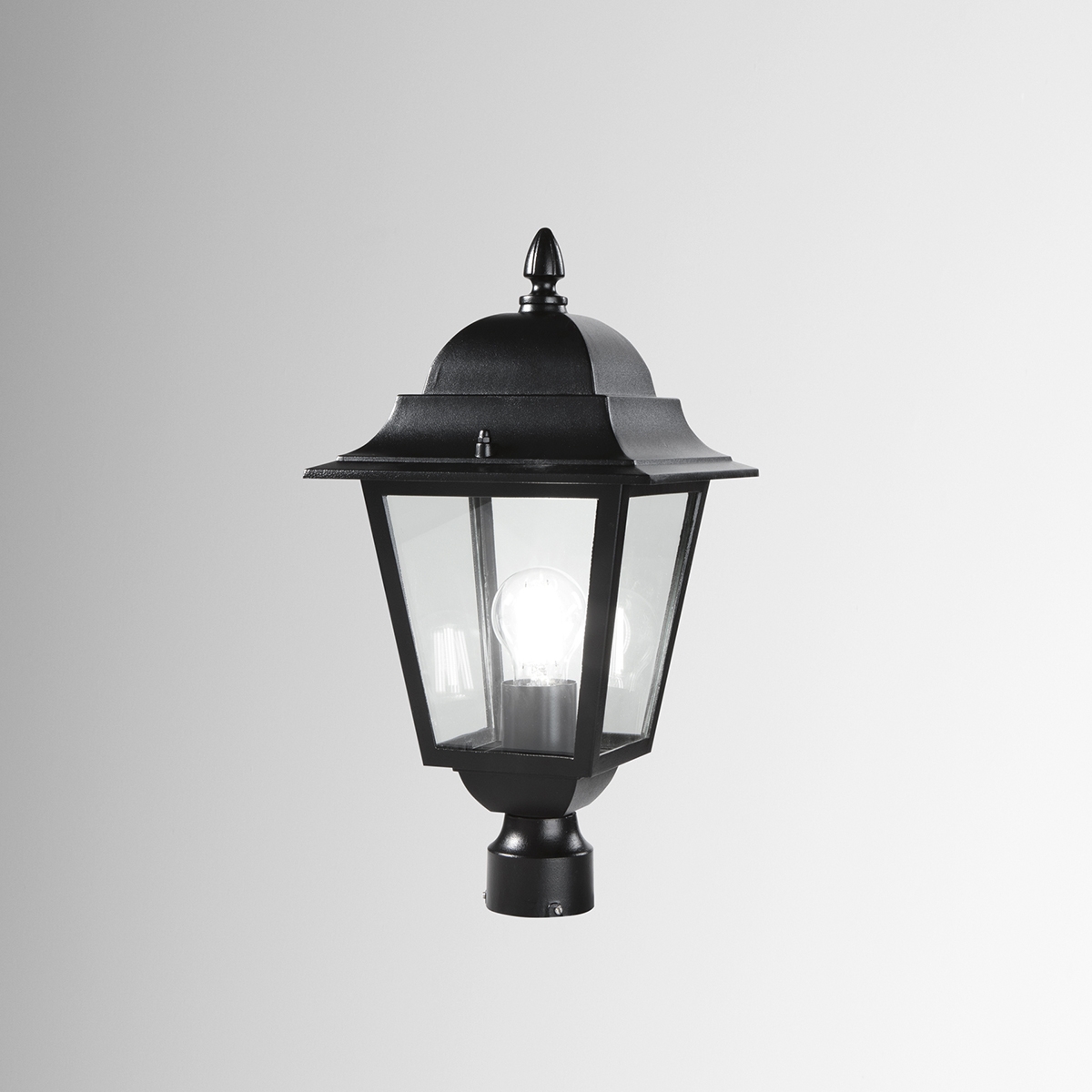 Klassieke tuinlantaarnkop in aluminium en glas Roma Aanbieding