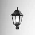 Klassieke tuinlantaarnkop in aluminium en glas Roma Aanbieding