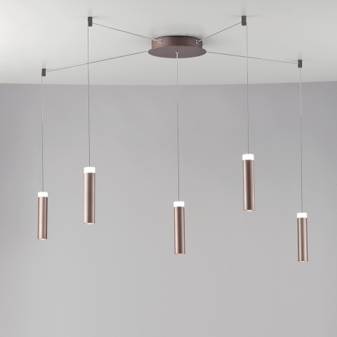 Moderne LED plafondlamp met 5 hanglampen Candle ontwerp Aanbieding