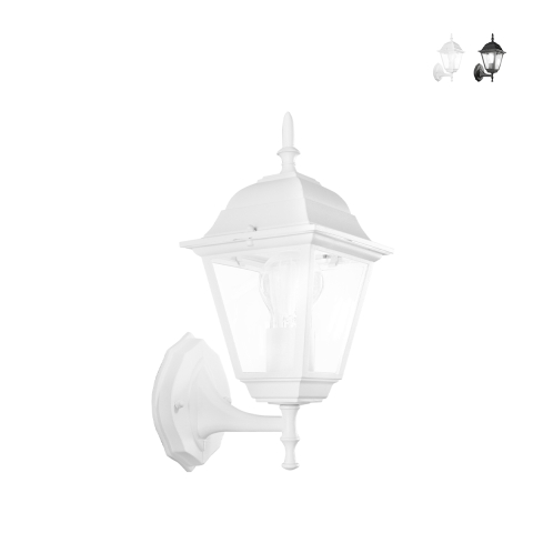 Klassieke buitenwandlamp lantaarn aluminium glas Roma Uplight Aanbieding
