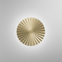 Vintage LED wandlamp rond geplooid metaal Anadara Aanbod