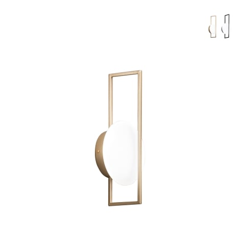 Moderne metalen wandlamp met ronde LED-diffuser Fobos Aanbieding