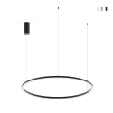 Ronde LED hanglamp in aluminium 120 cm Hoop Aanbieding