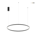 Ronde LED hanglamp in aluminium 120 cm Hoop Aanbieding