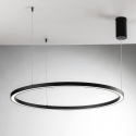 Ronde LED hanglamp in aluminium 120 cm Hoop Verkoop