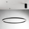 Ronde LED hanglamp in aluminium 120 cm Hoop Verkoop