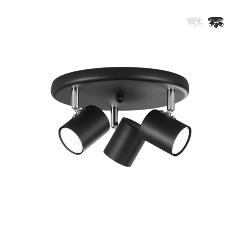 Metalen plafondlamp met 3 verstelbare spots Zero Aanbieding