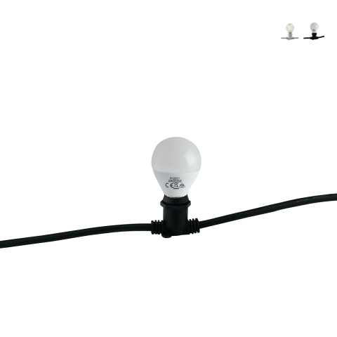 Buiten lichtsnoer met 10 lampen E14 fitting PicNic Aanbieding