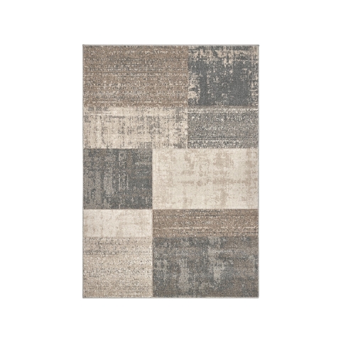 Grijs en beige design tapijt voor de woonkamer Funny Aanbieding