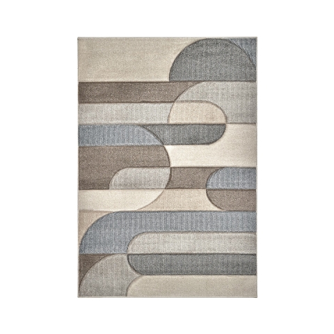 Moderne design tapijt grijs en beige Funny Aanbieding