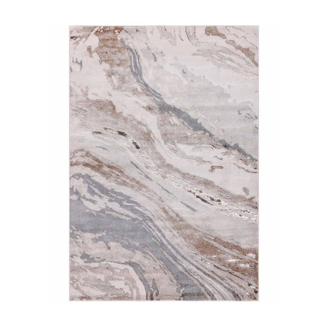 Design vloerkleed voor slaapkamer in grijs en beige Nevada Aanbieding