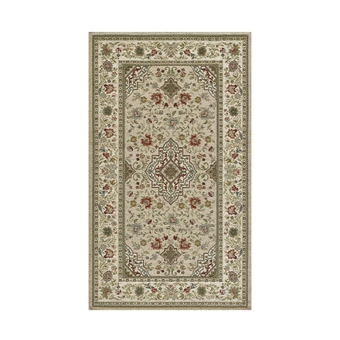 Oosters tapijt voor woonkamer in Perzische stijl taupe Tabriz Aanbieding