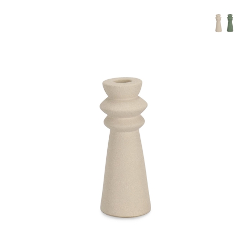 Moderne design kaarsenhouder van gezandstraald porselein 5x16 Freyr Aanbieding