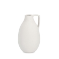 Moderne plantenpot van wit geëmailleerd porselein Ø14x24cm Freyr Aanbieding