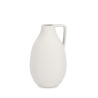 Moderne plantenpot van wit geëmailleerd porselein Ø14x24cm Freyr Aanbieding