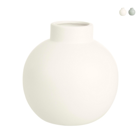 Moderne design vaas bolvorm met flessenhals porselein Althea Aanbieding
