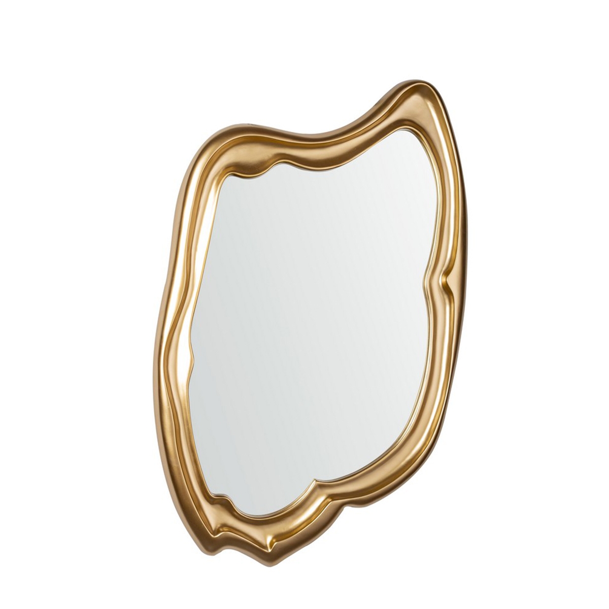 Asymmetrische design wandspiegel met gouden lijst Felipe Aanbieding