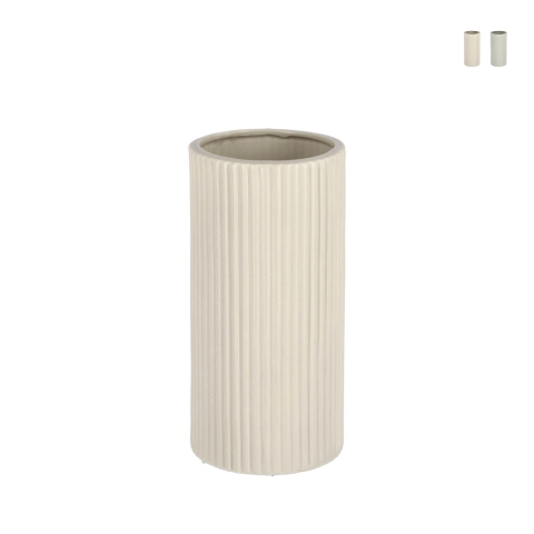 Kleine cilindervormige binnen plantenpot van porselein Vivy S Aanbieding