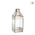 Metalen binnenlantaarn voor kaarsen 16x16x42cm Siwan Aanbieding