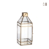 Metalen binnenlantaarn voor kaarsen 16x16x42cm Siwan Aanbieding