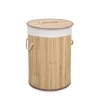 Ronde bamboe wasmand met witte voering 35x50cm Ananda Aanbieding