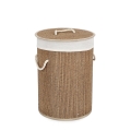 Ronde bamboe wasmand met beige voering 35x50 Zahara Aanbieding