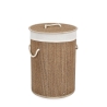 Ronde bamboe wasmand met beige voering 35x50 Zahara Aanbieding