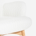 Moderne fauteuil in bergère-stijl in witte boucléstof Wani Korting