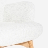 Moderne fauteuil in bergère-stijl in witte boucléstof Wani Korting