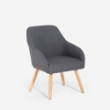 Fauteuil in Scandinavische stijl voor keuken/eetkamer grijs Yamori
 Aanbieding