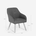 Fauteuil in Scandinavische stijl voor keuken/eetkamer grijs Yamori
 Kortingen