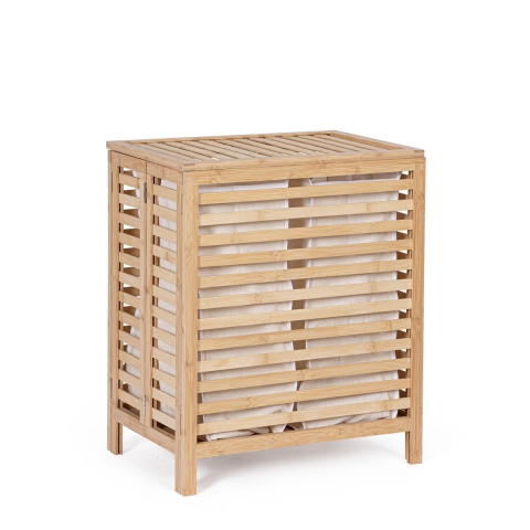 Bamboe wasmand met 2 uitneembare zakken 50x60cm Cayden Aanbieding