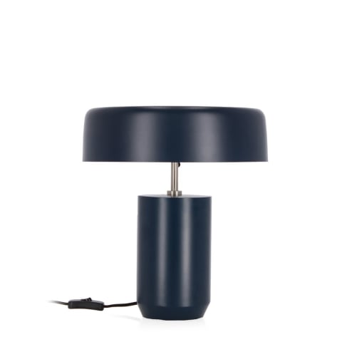Vintage blauw metalen bureaulamp Kaithal Aanbieding