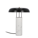 Moderne tafellamp met witte marmeren voet en metalen lampenkap Kaithal Aanbieding