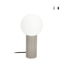 Minimalistische tafellamp Ø15x30cm ronde glazen kap Delphine Aanbieding