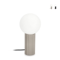 Minimalistische tafellamp Ø15x30cm ronde glazen kap Delphine Aanbieding