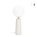 Moderne design tafellamp met ronde matglazen lampenkap Delphine Aanbieding