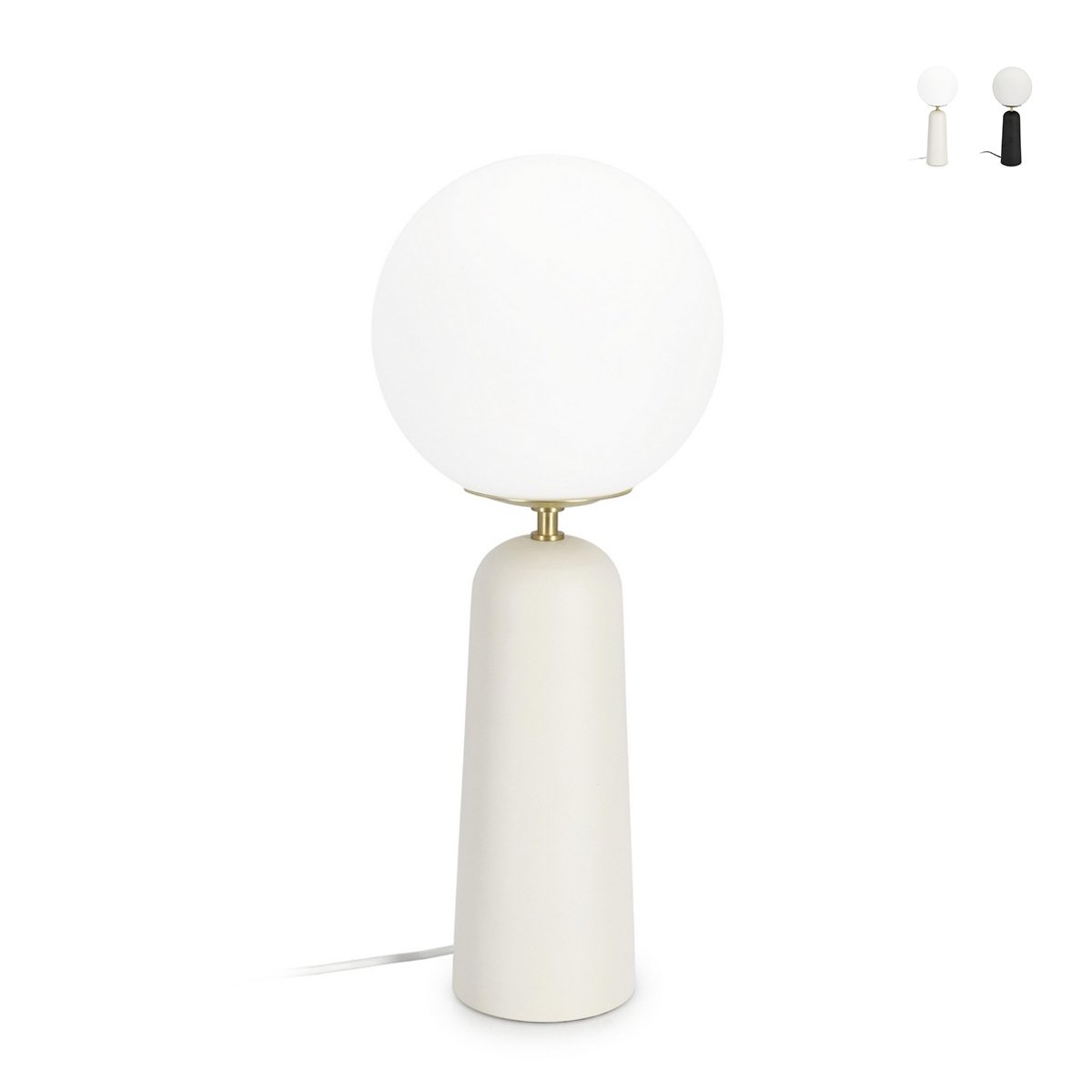 Moderne design tafellamp met ronde matglazen lampenkap Delphine Aanbieding Moderne design tafellamp met ronde matglazen lampenkap Delphine Aanbieding