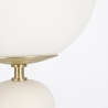 Moderne design tafellamp met ronde matglazen lampenkap Delphine Korting