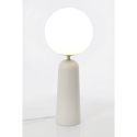 Moderne design tafellamp met ronde matglazen lampenkap Delphine Kortingen